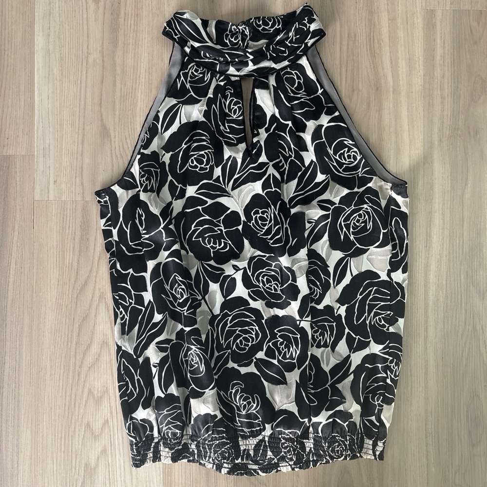 White House Black Market White House Black Market Floral Silk Blend Cami